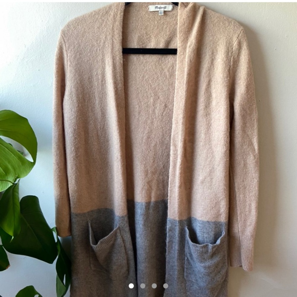 Madewell Kent Colorblock Cardigan Sweater